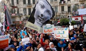 Egyptian women protesting against the Muslim Brotherhood